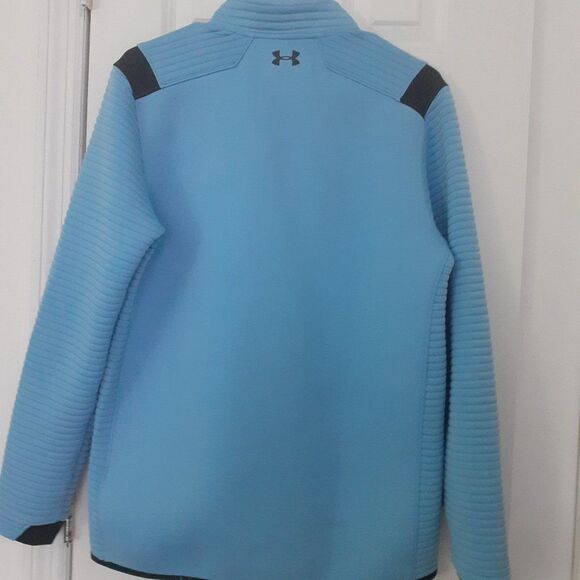 Under Armour Woman's Quarter Zip Woman's Coldgear Blue Medium Long Sleeve Top - Picture 5 of 7